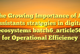 The Growing Importance of AI assistants strategies in digital ecosystems batch6_article50 for Operational Efficiency