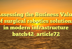 Assessing the Business Value of surgical robotics solutions in modern infrastructure batch42_article72